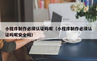 桐乡小程序制作必须认证吗呢（小程序制作必须认证吗呢安全吗）