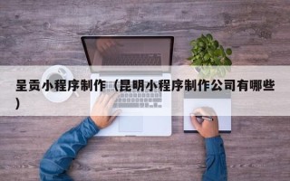 桐乡呈贡小程序制作（昆明小程序制作公司有哪些）